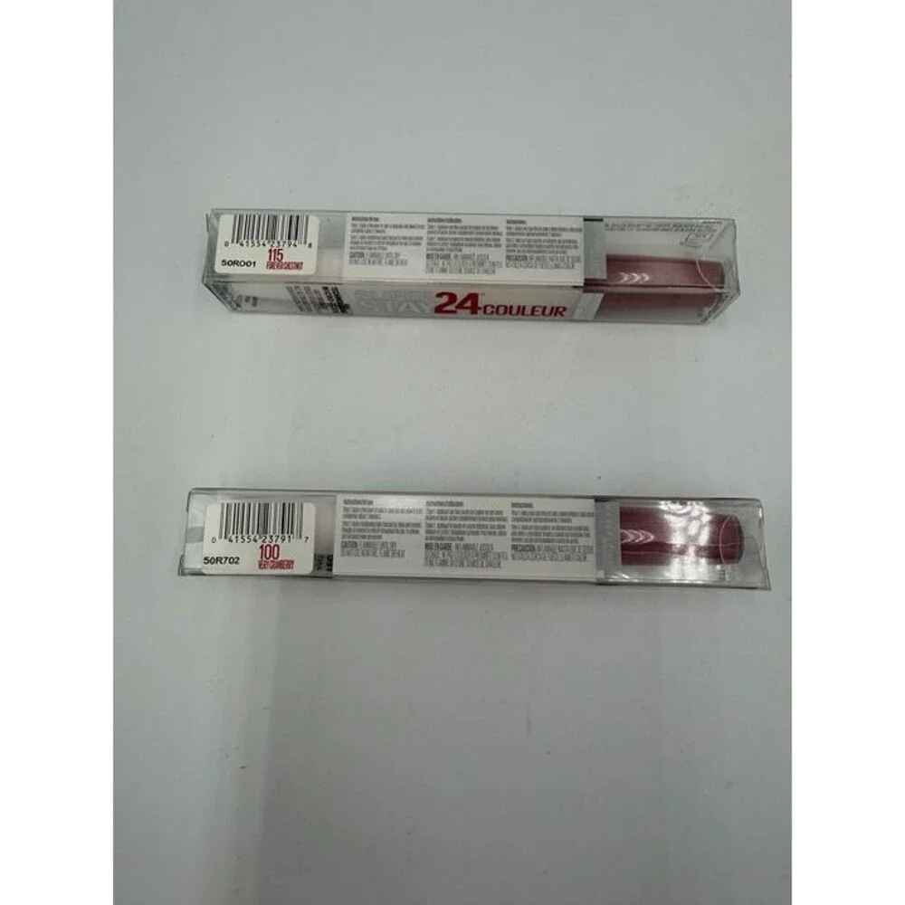 4~Maybelline Super Stay 24 Liquid Lipstick 2 plum,1 cranberry, 1chestnut Retired